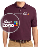 Port Authority S/S Silk-Touch Custom Golf Shirt, color: Maroon