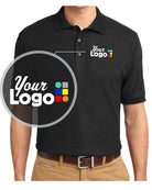 Port Authority S/S Silk-Touch Custom Golf Shirt, color: Black