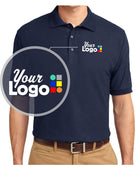 Port Authority S/S Silk-Touch Custom Golf Shirt, color: Navy