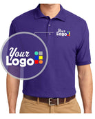Port Authority S/S Silk-Touch Custom Golf Shirt, color: Purple
