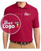 Port Authority S/S Silk-Touch Custom Golf Shirt, color: Red