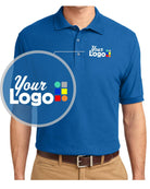 Port Authority S/S Silk-Touch Custom Golf Shirt, color: Strong Blue