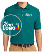 Port Authority S/S Silk-Touch Custom Golf Shirt, color: Teal Green