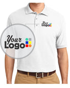 Port Authority S/S Silk-Touch Custom Golf Shirt, color: White