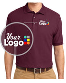 Port Authority S/S Silk-Touch Custom Golf Shirt, color: Burgundy