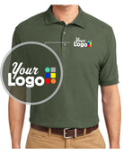 Port Authority S/S Silk-Touch Custom Golf Shirt, color: Clover Green