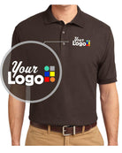 Port Authority S/S Silk-Touch Custom Golf Shirt, color: Coffee Bean