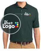 Port Authority S/S Silk-Touch Custom Golf Shirt, color: Dark Green