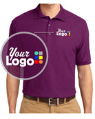 Port Authority S/S Silk-Touch Custom Golf Shirt, color: Deep Berry