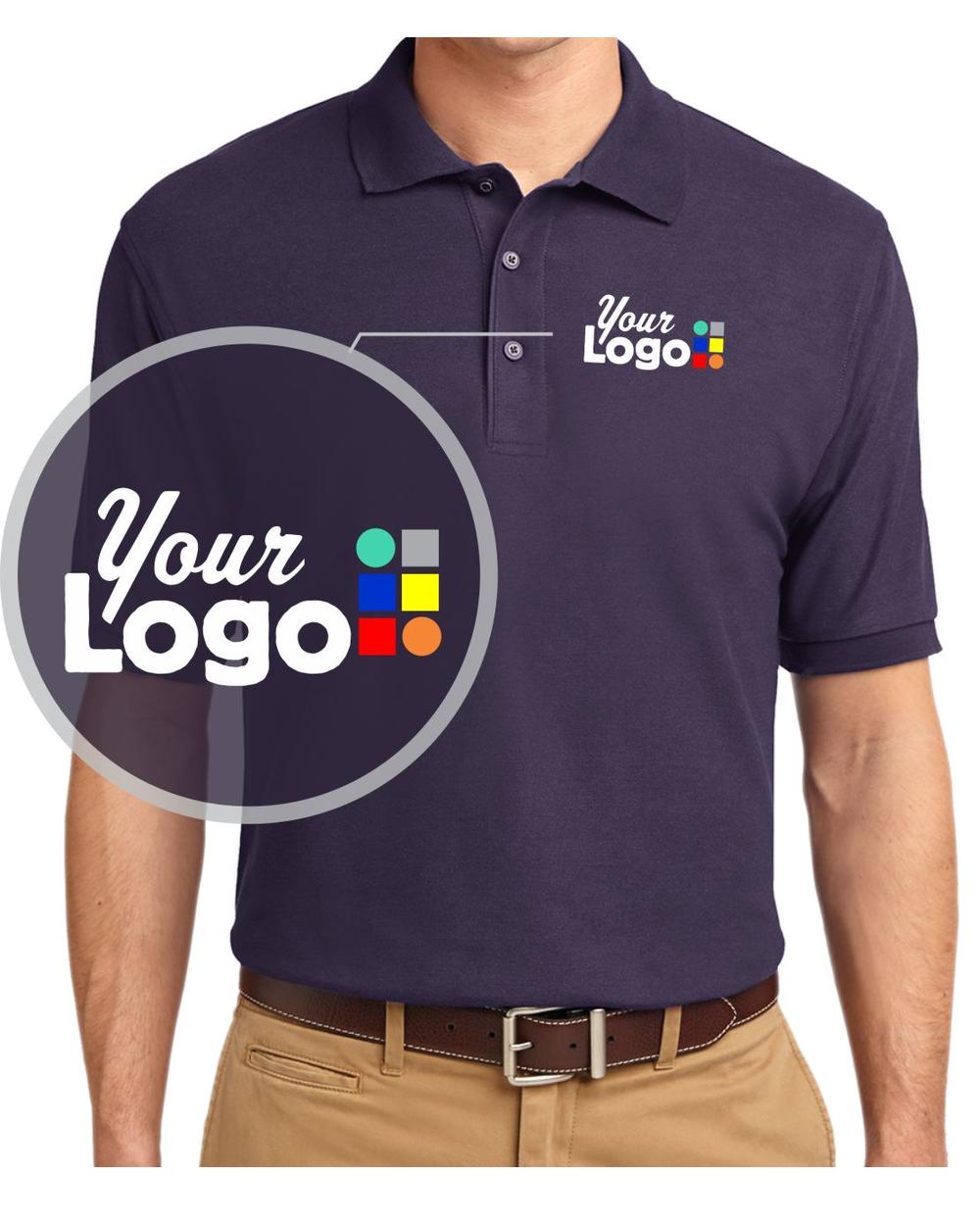 Port Authority S/S Silk-Touch Custom Golf Shirt, color: Eggplant