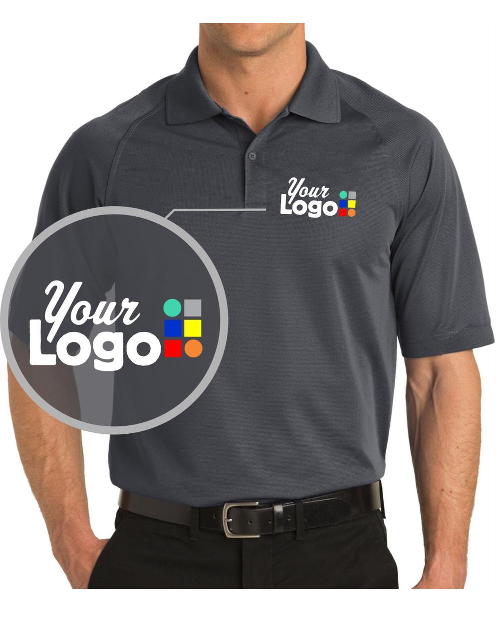 Port Authority S/S DryZone Ottoman Custom Golf Shirt, color: Iron Grey