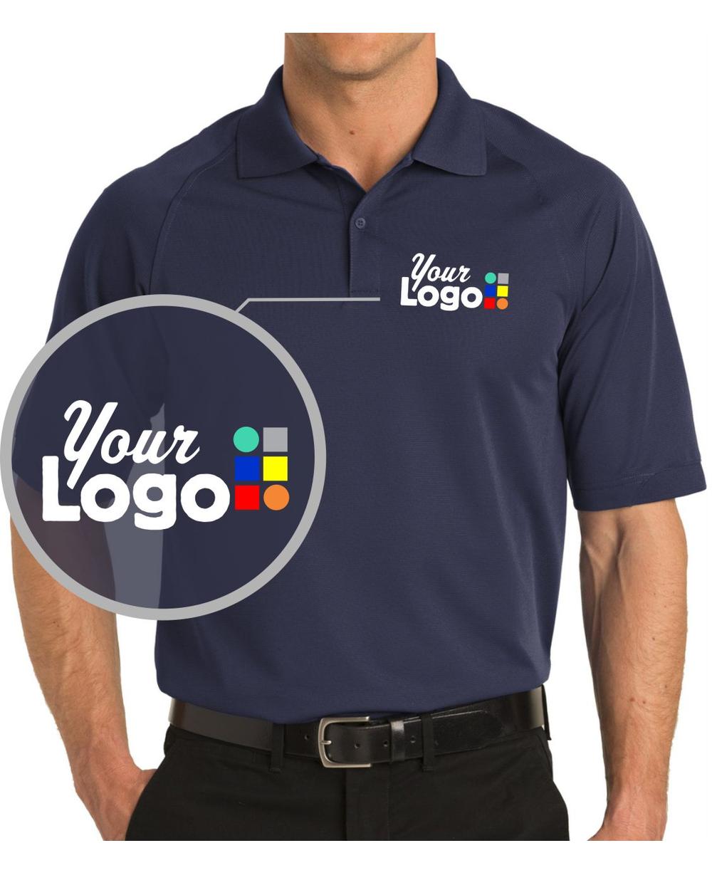 Port Authority S/S DryZone Ottoman Custom Golf Shirt, color: Navy