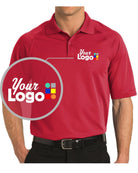 Port Authority S/S DryZone Ottoman Custom Golf Shirt, color: Engine Red