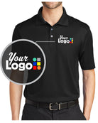 Port Authority S/S Fine Jacquard Custom Golf Shirt, color: Black