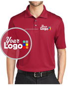 Port Authority S/S Fine Jacquard Custom Golf Shirt, color: Rich Red