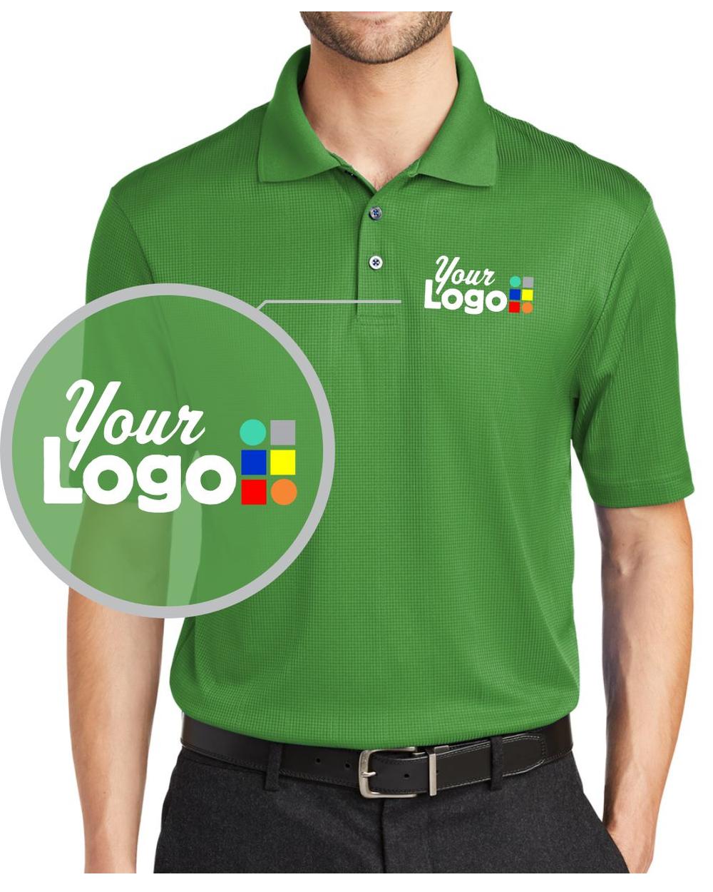 Port Authority S/S Fine Jacquard Custom Golf Shirt, color: Vine Green