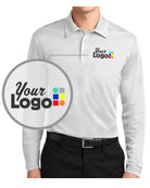 Port Authority L/S Silk Touch Performance Custom Golf Shirt, color: White