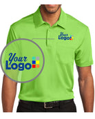 Port Authority S/S Silk Touch Performance Pocket Custom Golf Shirt, color: Lime