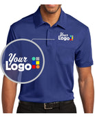 Port Authority S/S Silk Touch Pocket Custom Golf Shirt, color: Royal