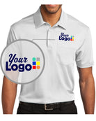 Port Authority S/S Silk Touch Performance Pocket Custom Golf Shirt, color: White
