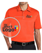Port Authority S/S Silk Touch Custom Golf Shirt, color: Neon Orange