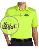 Port Authority S/S Silk Touch Custom Golf Shirt, color: Neon Yellow