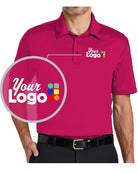 Port Authority S/S Silk Touch Performance Custom Golf Shirt, color: Pink Raspberry