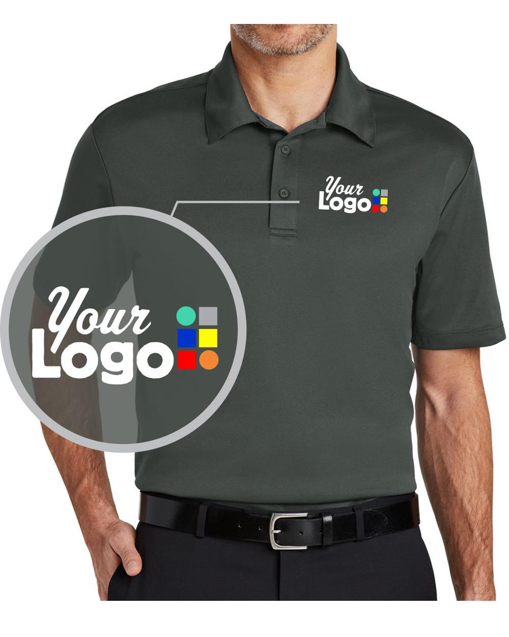 Port Authority S/S Silk Touch Custom Golf Shirt, color: Steel Grey