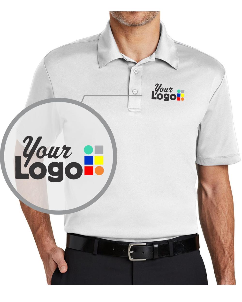 Port Authority S/S Silk Touch Custom Golf Shirt, color: White