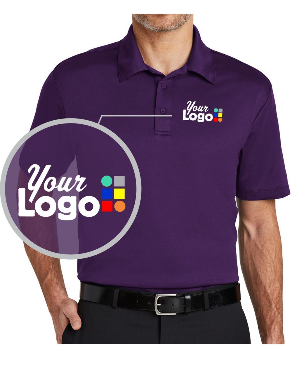 Port Authority S/S Silk Touch Performance Custom Golf Shirt, color: Bright Purple