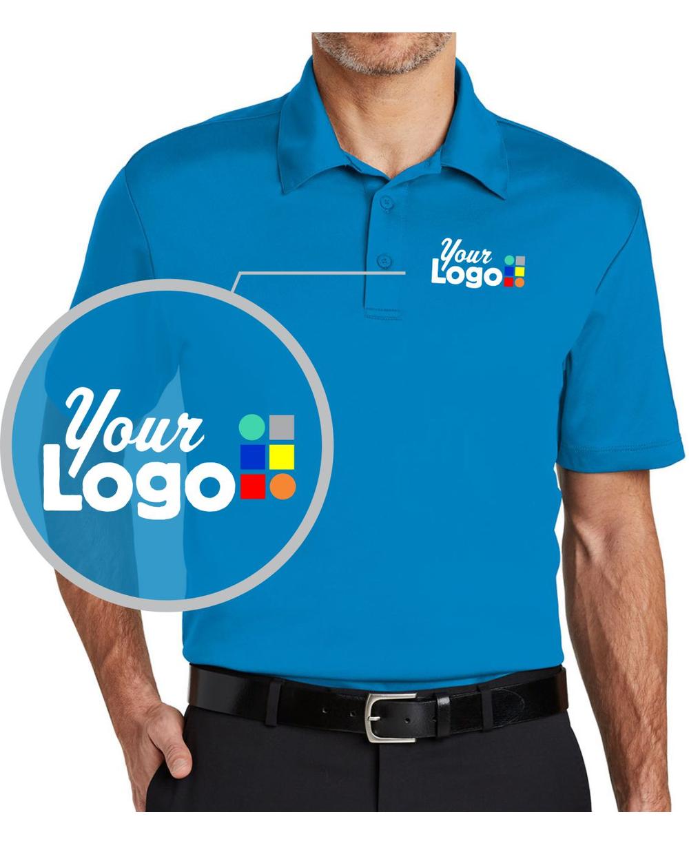 Port Authority S/S Silk Touch Custom Golf Shirt, color: Brilliant Blue