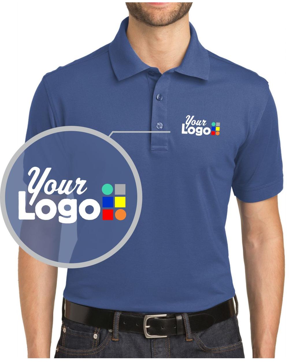 Port Authority S/S Rapid Dry-Mesh Custom Golf Shirt, color: Moonlight Blue