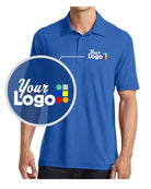 Port Authority S/S Cotton-Touch Performance Custom Golf Shirt, color: Strong Blue