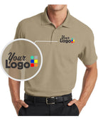 Port Authority S/S DryZone Grid Custom Golf Shirt, color: Tan