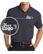 Port Authority S/S DryZone Grid Custom Golf Shirt, color: Battleship Grey