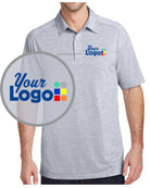 Port Authority S/S Digi Heather Custom Golf Shirt, color: Light Grey
