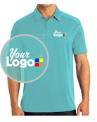 Port Authority S/S Digi Heather Custom Golf Shirt, color: Maui Blue
