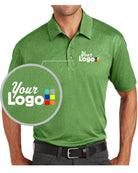Port Authority S/S Trace Heather Custom Golf Shirt, color: Vine Green Heather