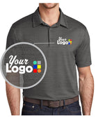 Port Authority S/S Stretch Heather Custom Golf Shirt, color: Black/Thunder Grey