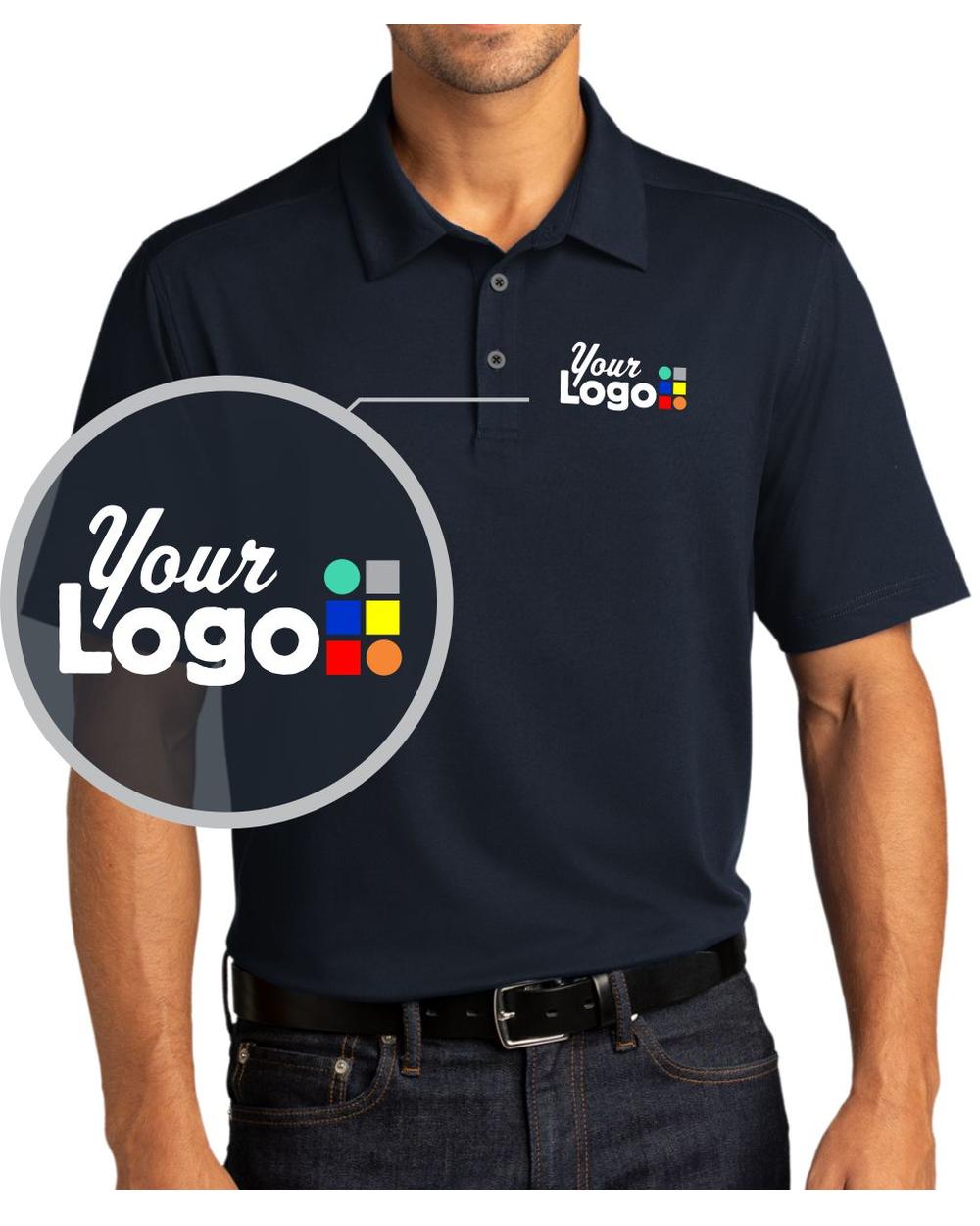 Port Authority S/S City Stretch Custom Golf Shirt, color: River Blue Navy