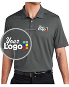 Port Authority S/S City Stretch Flat Custom Golf Shirt, color: Graphite