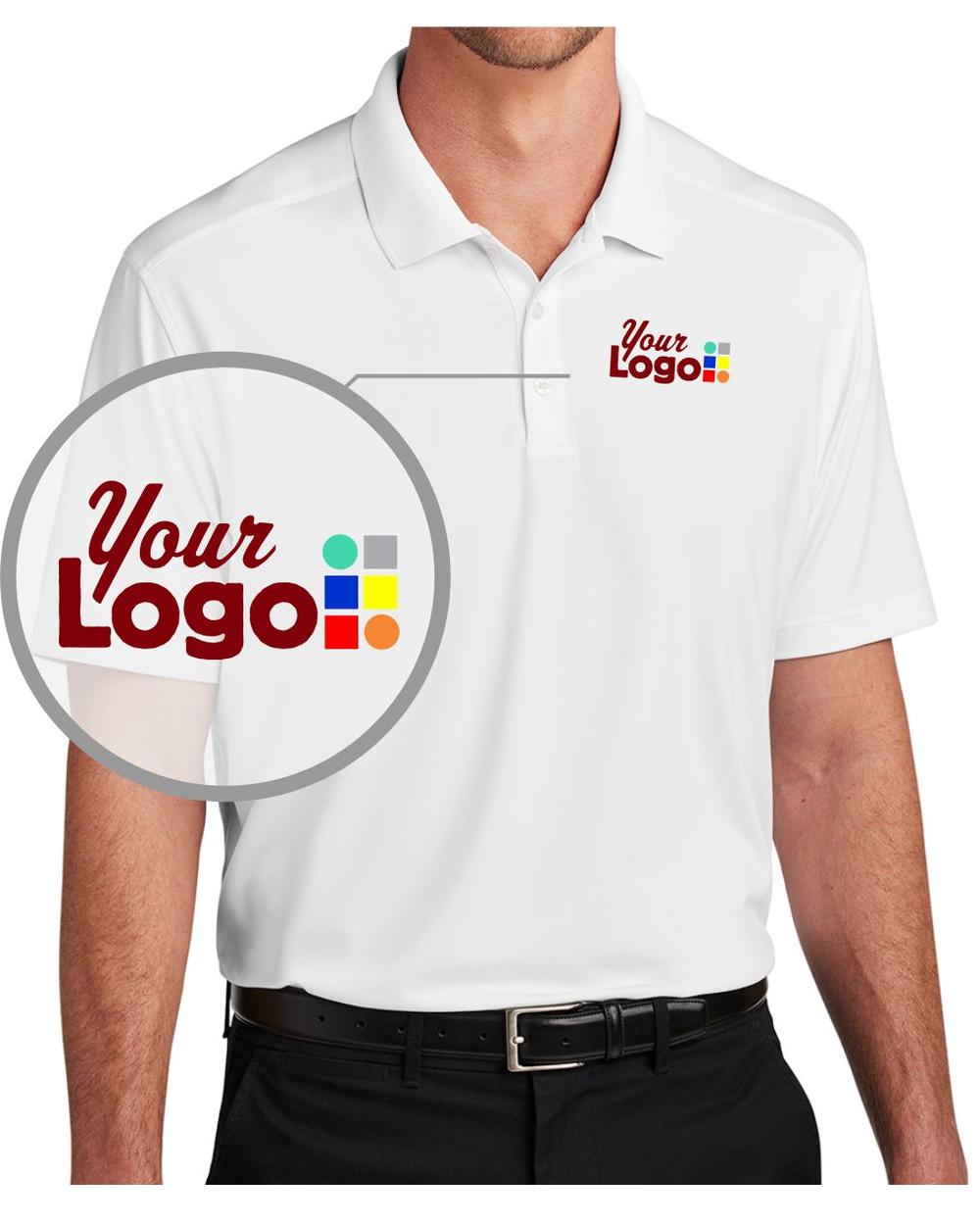 Port Authority S/S City Stretch Flat Custom Golf Shirt, color: White