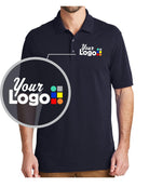 Port Authority S/S EZCotton Custom Golf Shirt, color: Navy