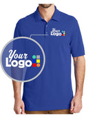 Port Authority S/S EZCotton Custom Golf Shirt, color: True Royal