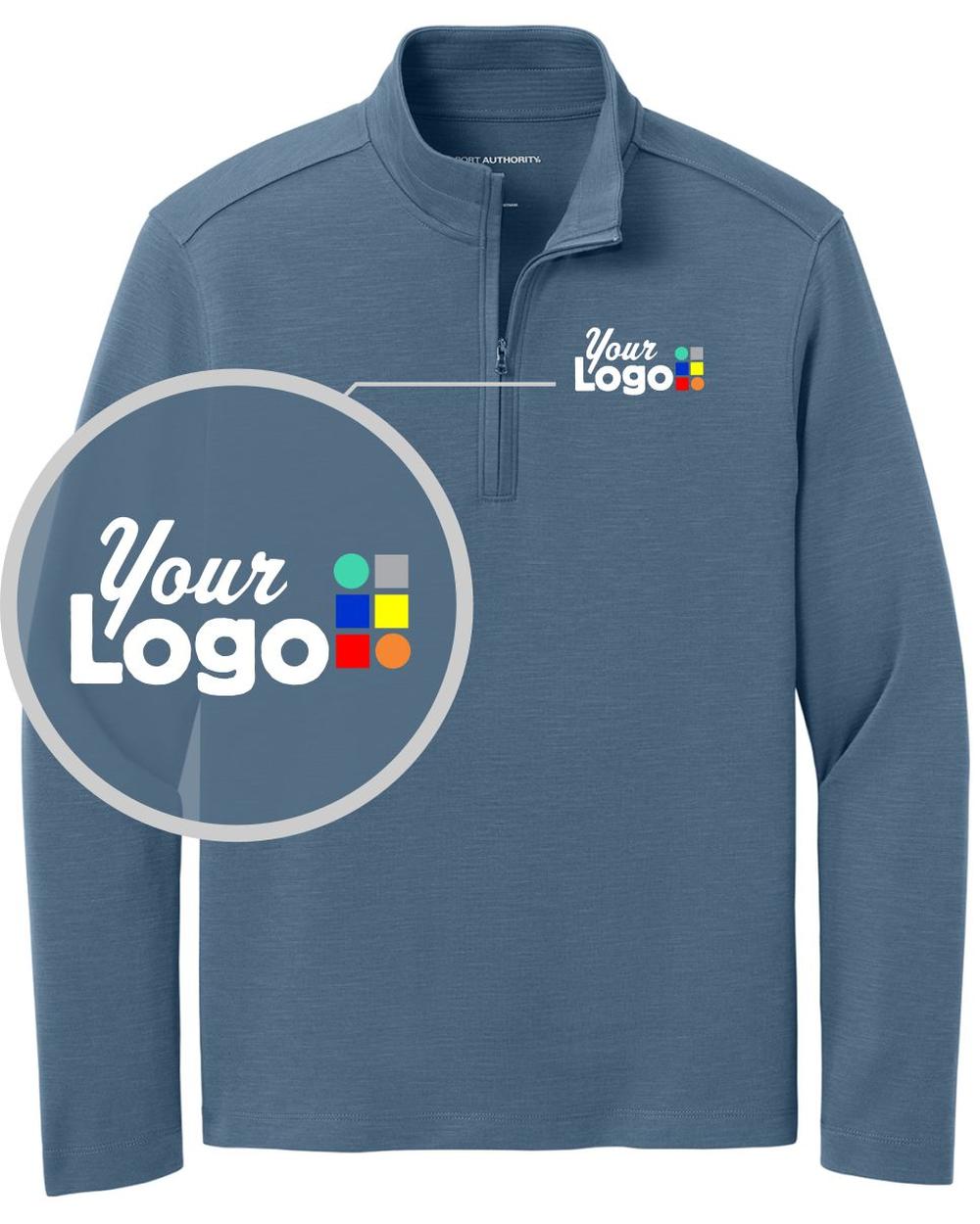 Port Authority Breakwater 1/4 Zip Custom Pullover, color: Dusk Blue