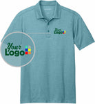 Port Authority S/S Fine Pique Blend Custom Golf Shirt, color: Dark Teal Heather
