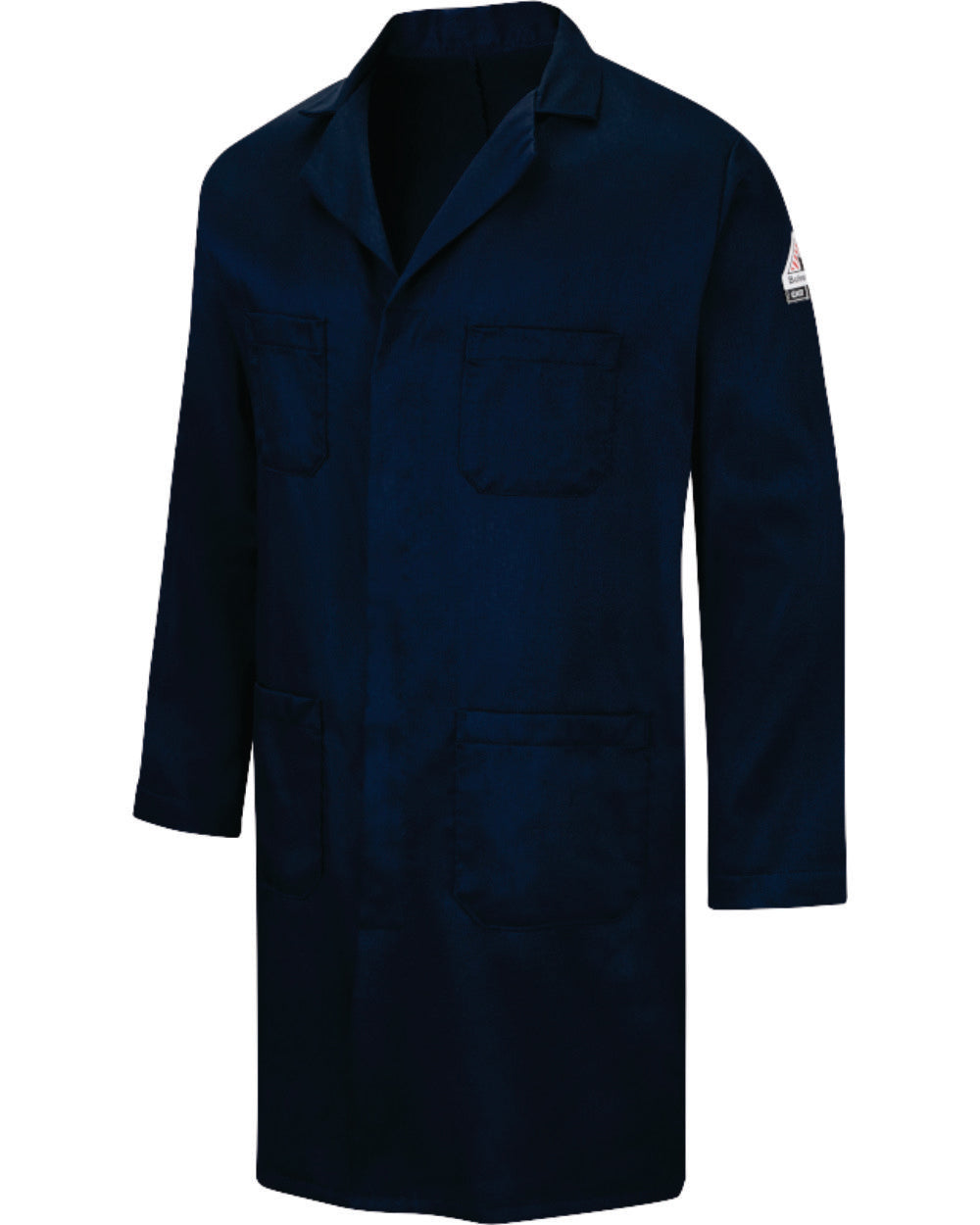 Bulwark Concealed Sanp-front Excel Flame Resistant Coat, color: Navy