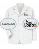 RedKap Lapel Custom Medical Coat, color: White