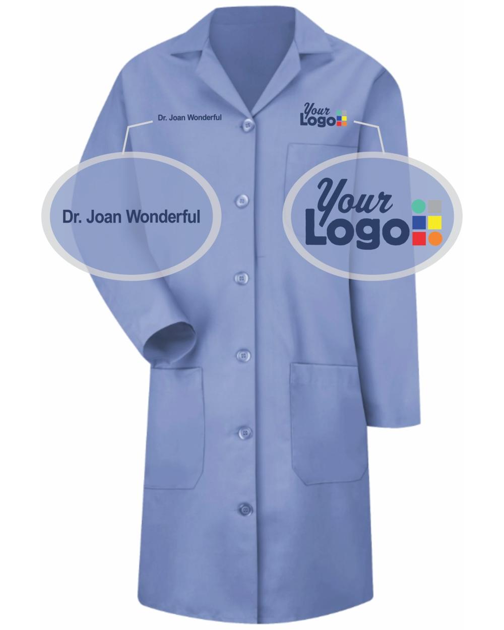 Women's Classic Custom-Medical Coat, color: Light Blue