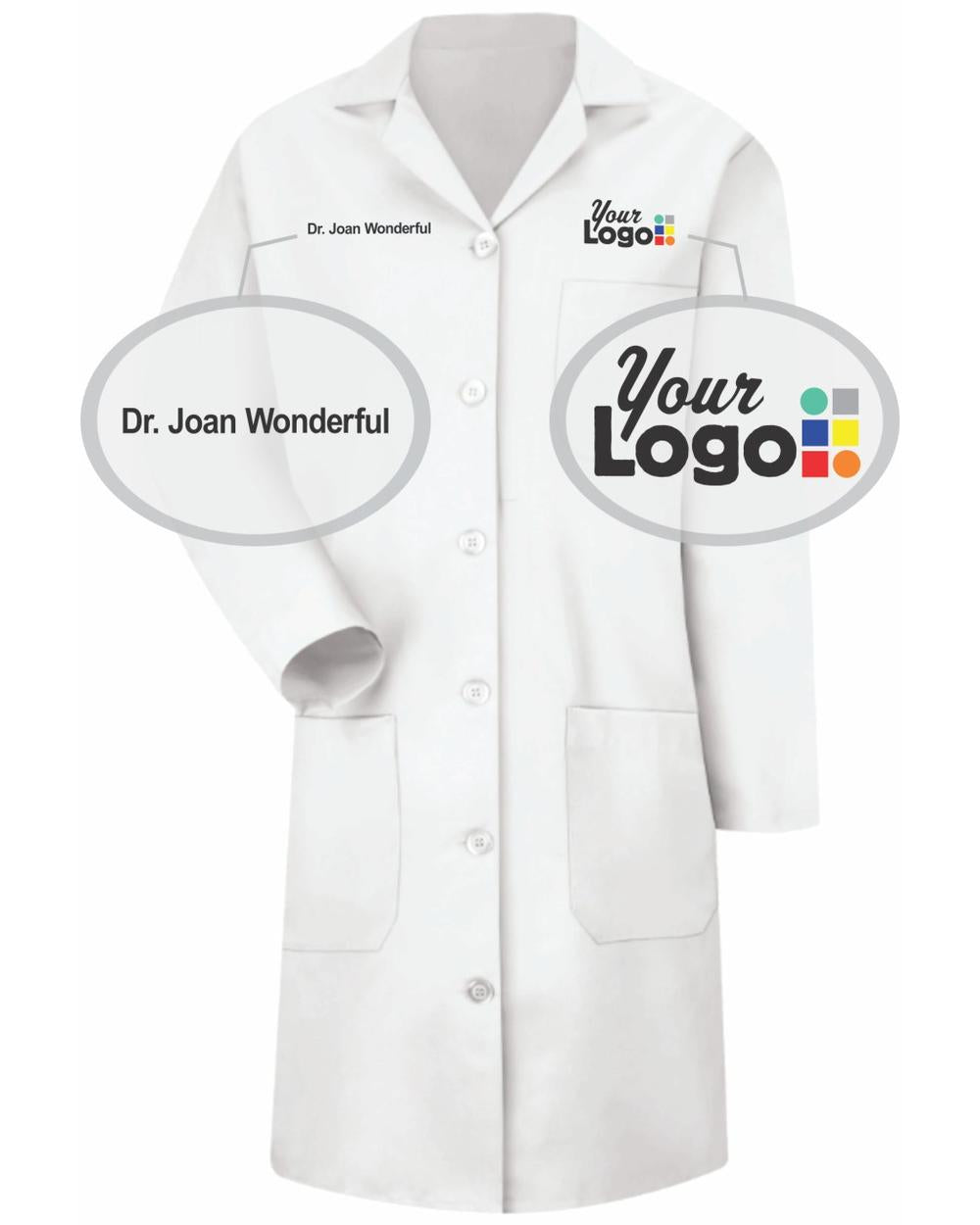 Women's Classic Custom-Medical Coat, color: White